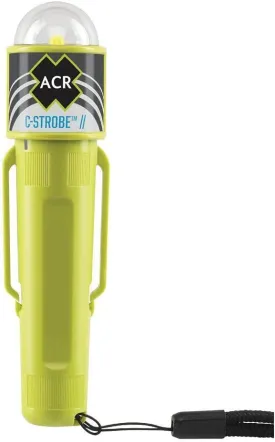 ACR C-Strobe LED Life Jacket Emergency Signal with Clip & Velcro Strap, USCG & Solas Approved. Requires AA Batteries (Card 3965.1) for Emergency signaling.