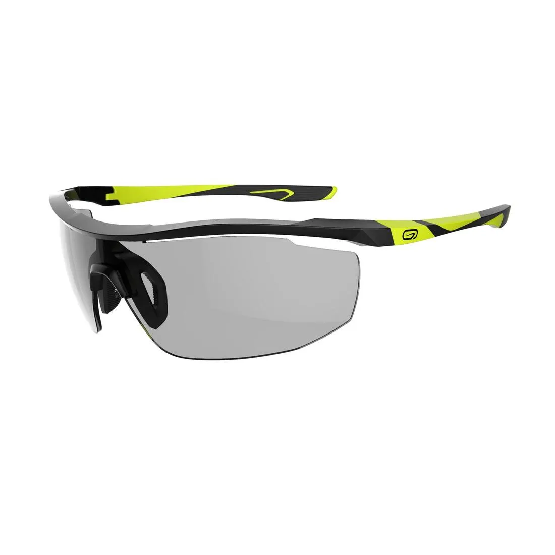 Adult Running Photochromic Glasses Runperf Category 1-3 - black neon yellow