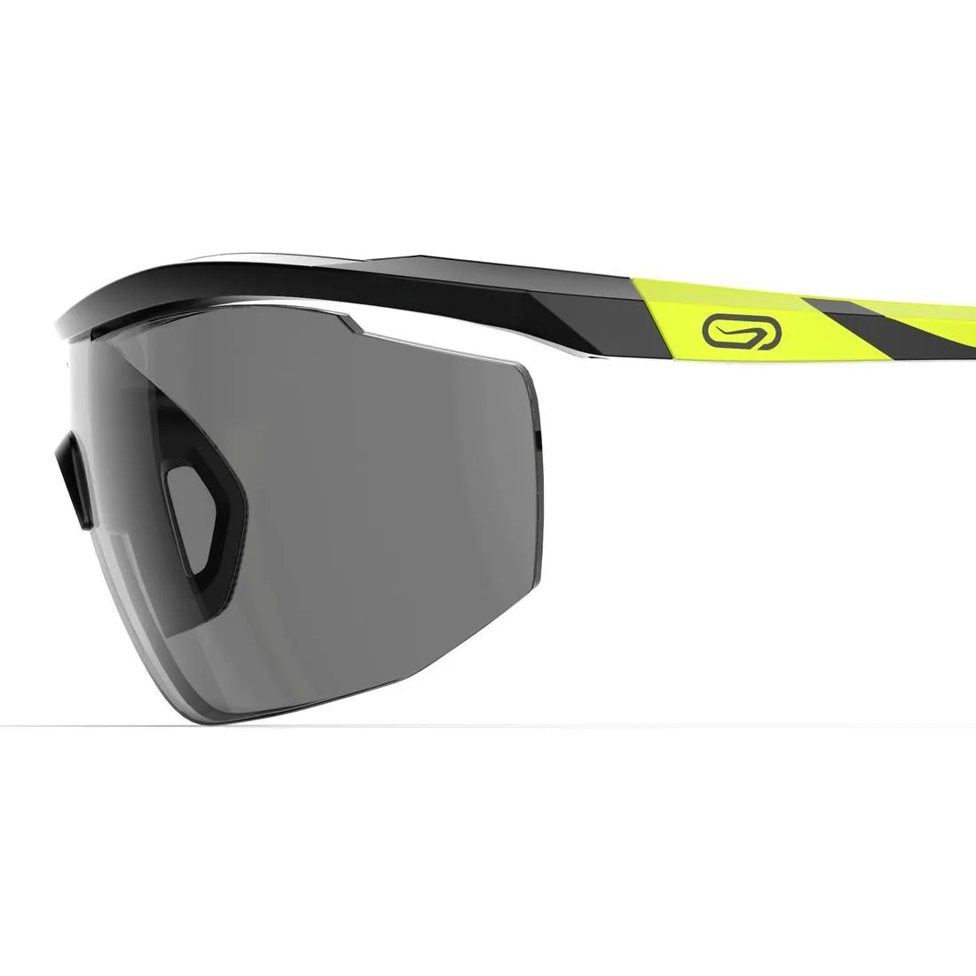 Adult Running Photochromic Glasses Runperf Category 1-3 - black neon yellow