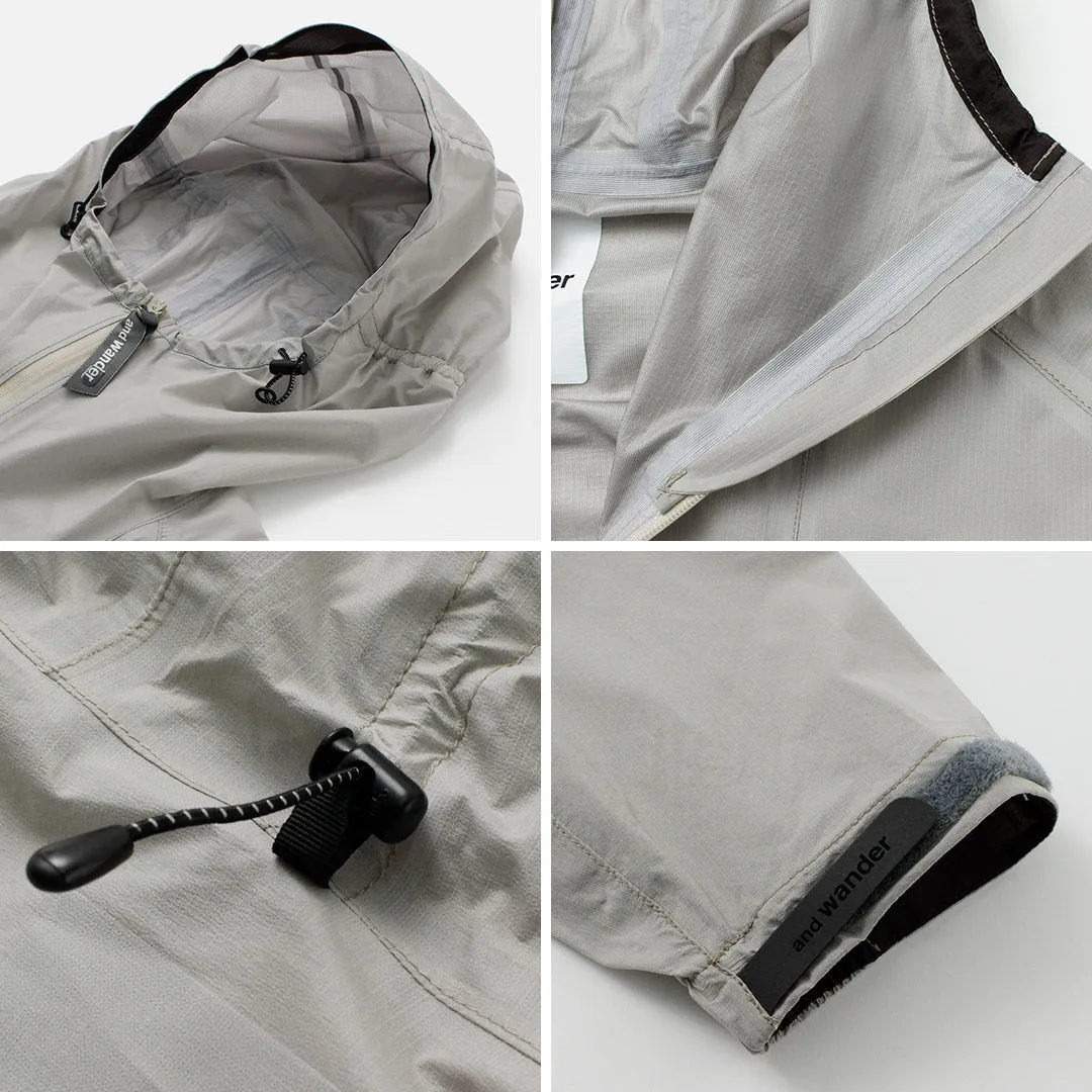 AND WANDER / 3 Layer Ultralight Rain Jacket