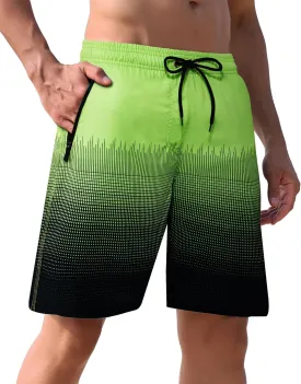 APTRO Men's Swim Trunks 9 inch Bathing Suit Swim Board Shorts Quick Drying Beach Shorts with Zipper Pockets