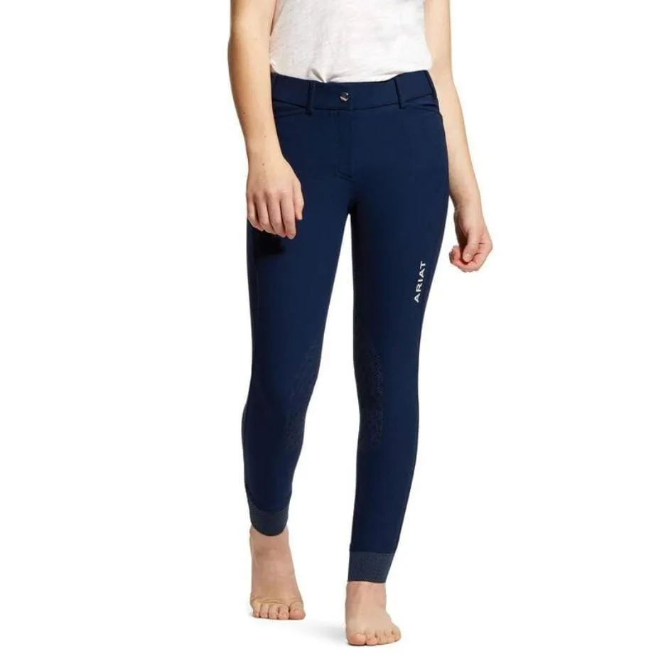 Ariat Juniors Tri Factor Knee Patch Breech - Navy