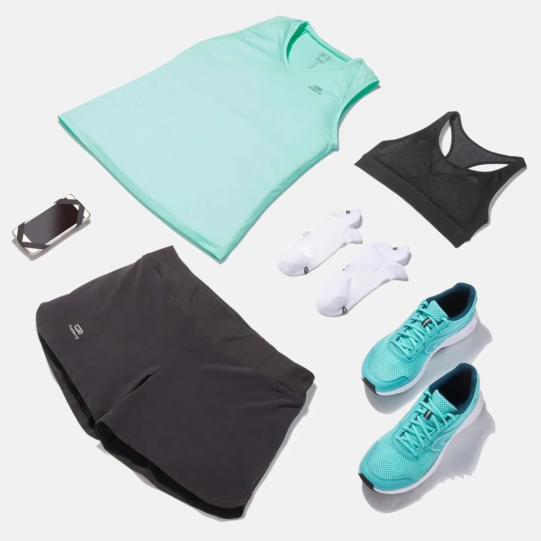 BASIC RUNNING SPORTS BRA -  BLACK