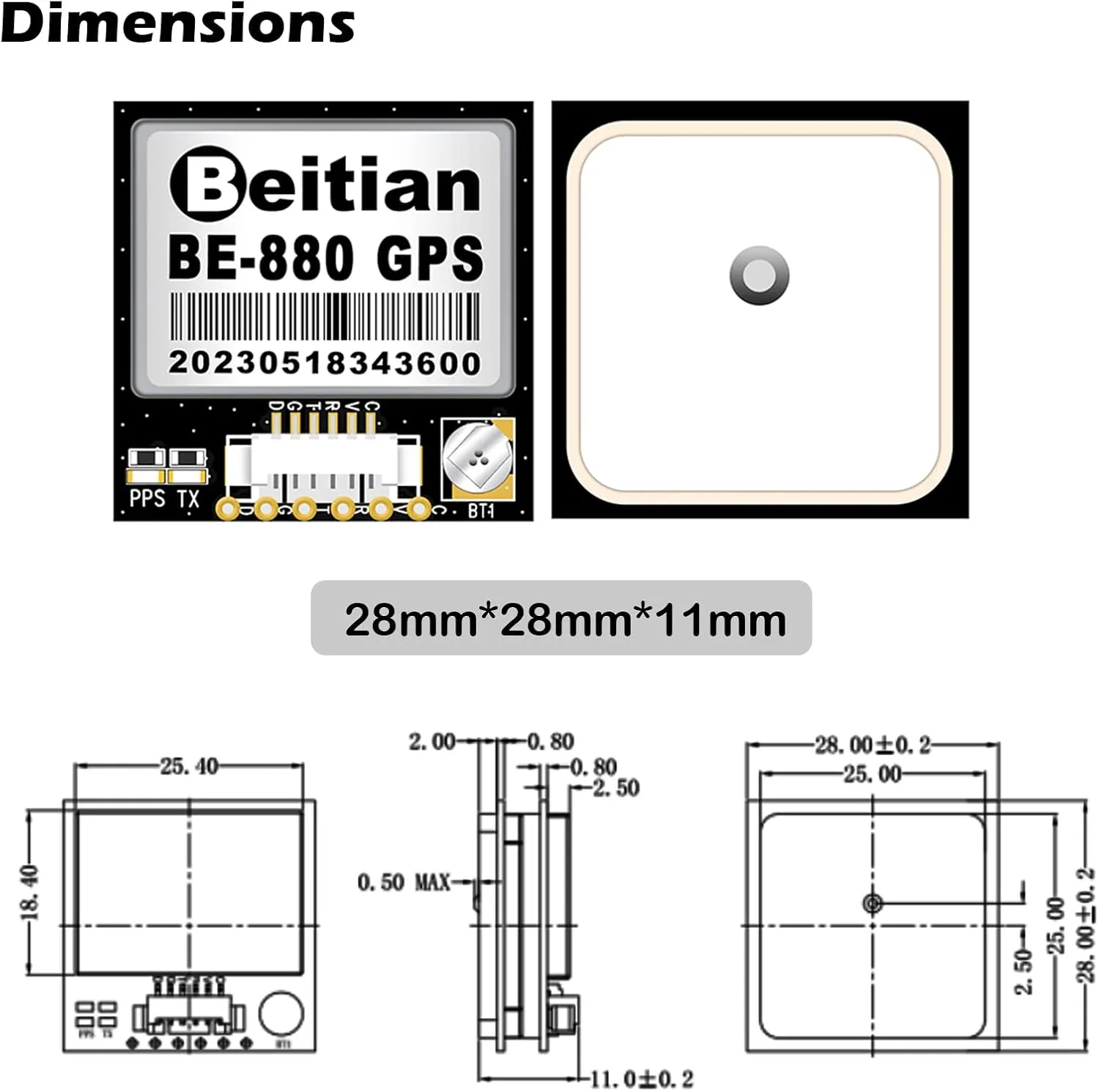 BE-880 GPS Receiver Module with Flash HMC5883L Compass 10th Chip GPS Antenna TTL Level 38400bps for Arduino Aircraft Pixhawk APM Flight Controller