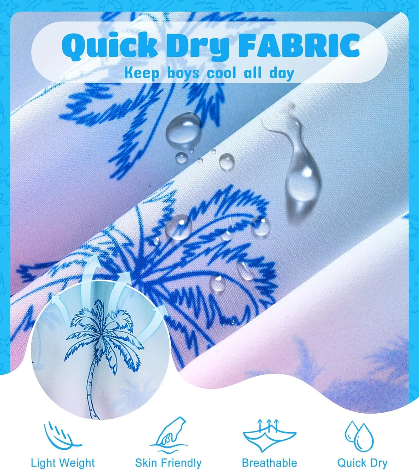 Boys Swim Trunks with Compression Liner Boys Quick Dry 2 in 1 Swim Shorts Summer Beach Shorts