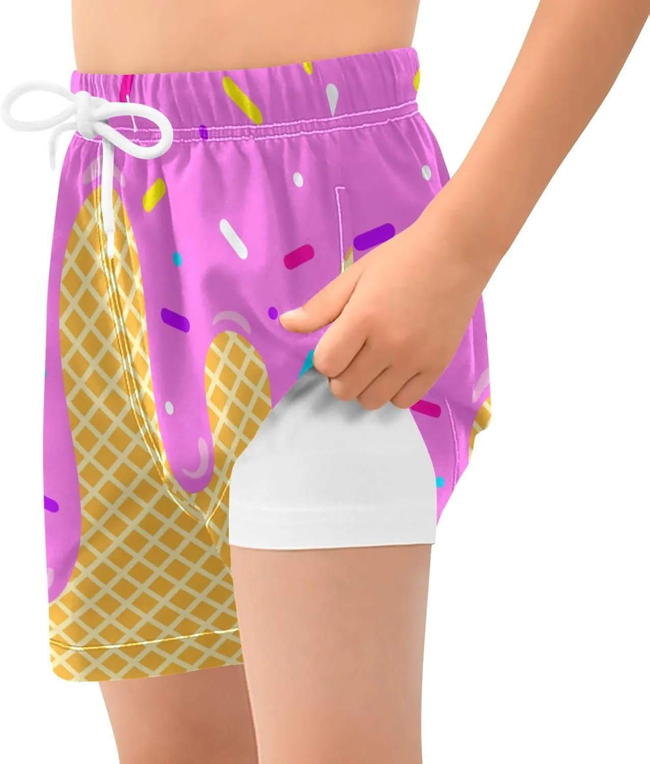 Boys Swim Trunks with Compression Liner Quick Dry Board Shorts with Boxer Brief Bathing Suit 4-14 Years