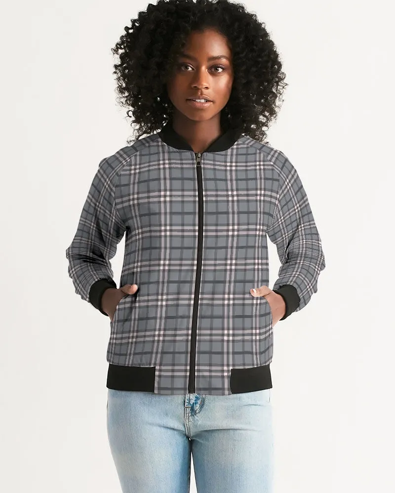 Classical Plaid Women's Bomber Jacket