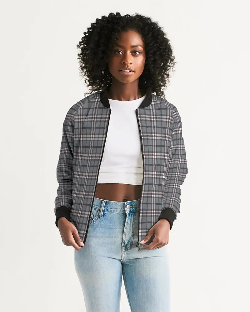 Classical Plaid Women's Bomber Jacket