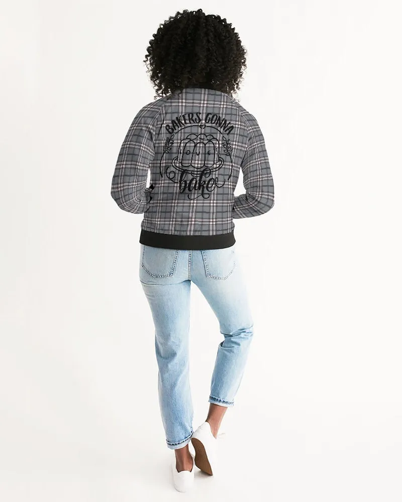 Classical Plaid Women's Bomber Jacket