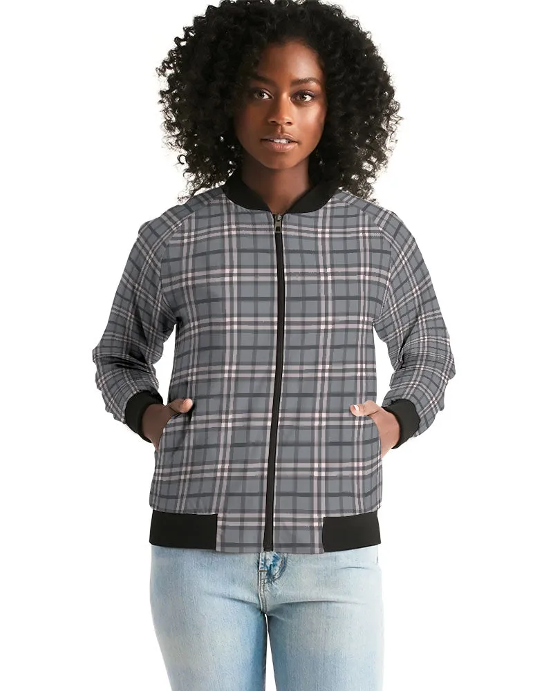 Classical Plaid Women's Bomber Jacket
