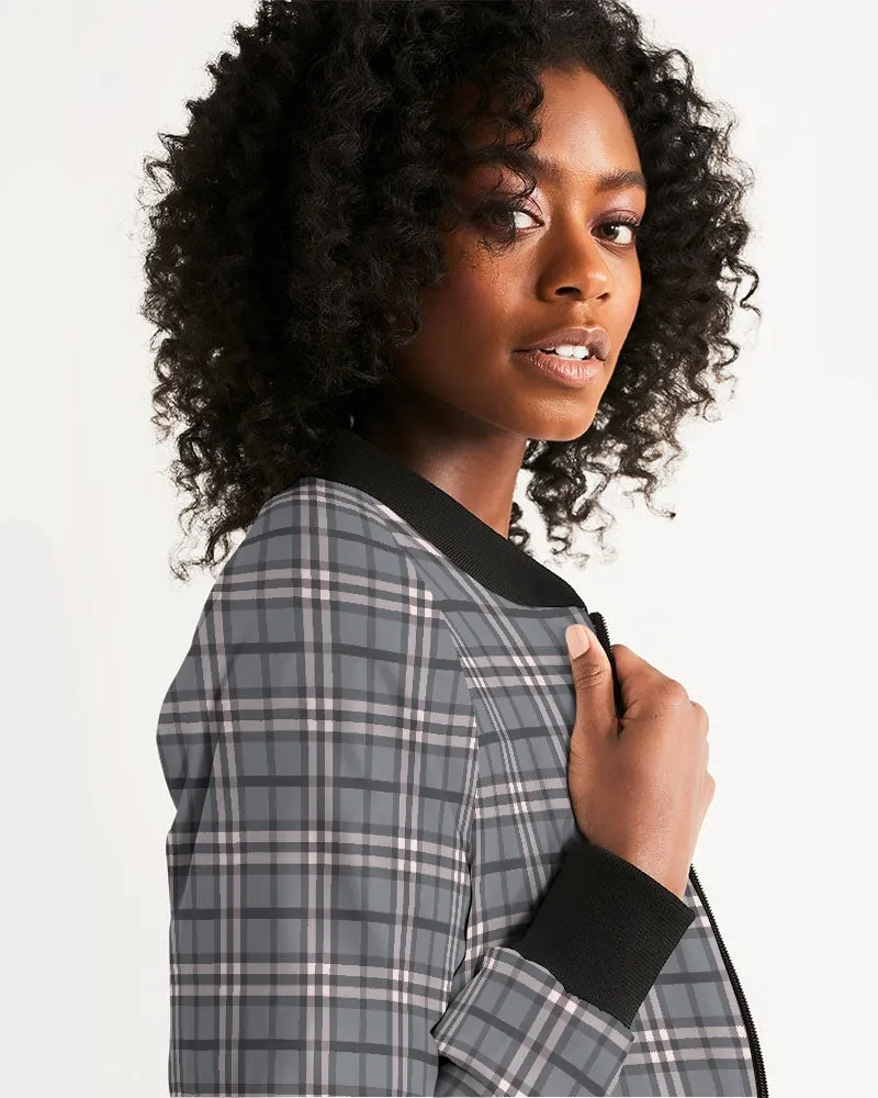 Classical Plaid Women's Bomber Jacket