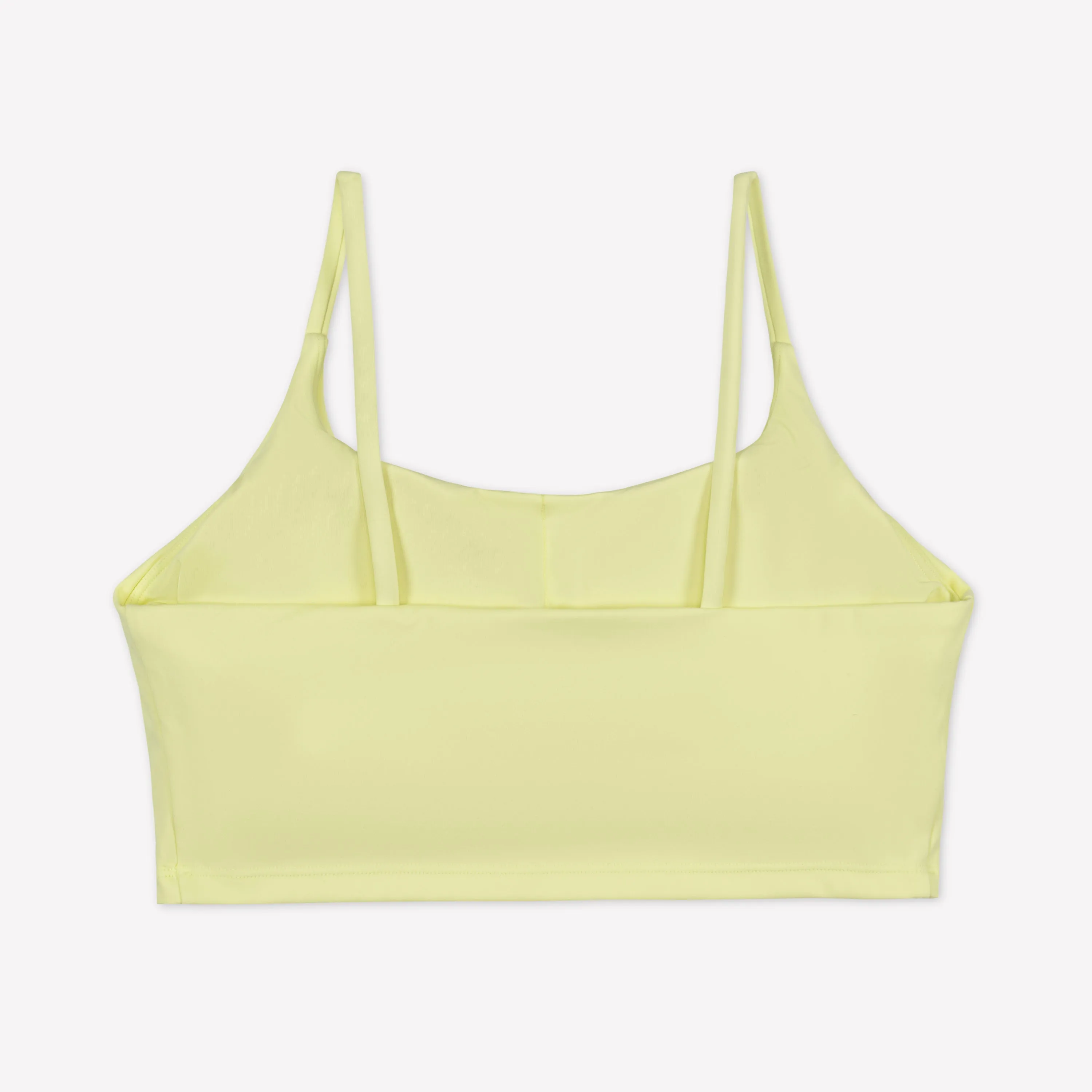 Cropped Sports Bra - Citron/White