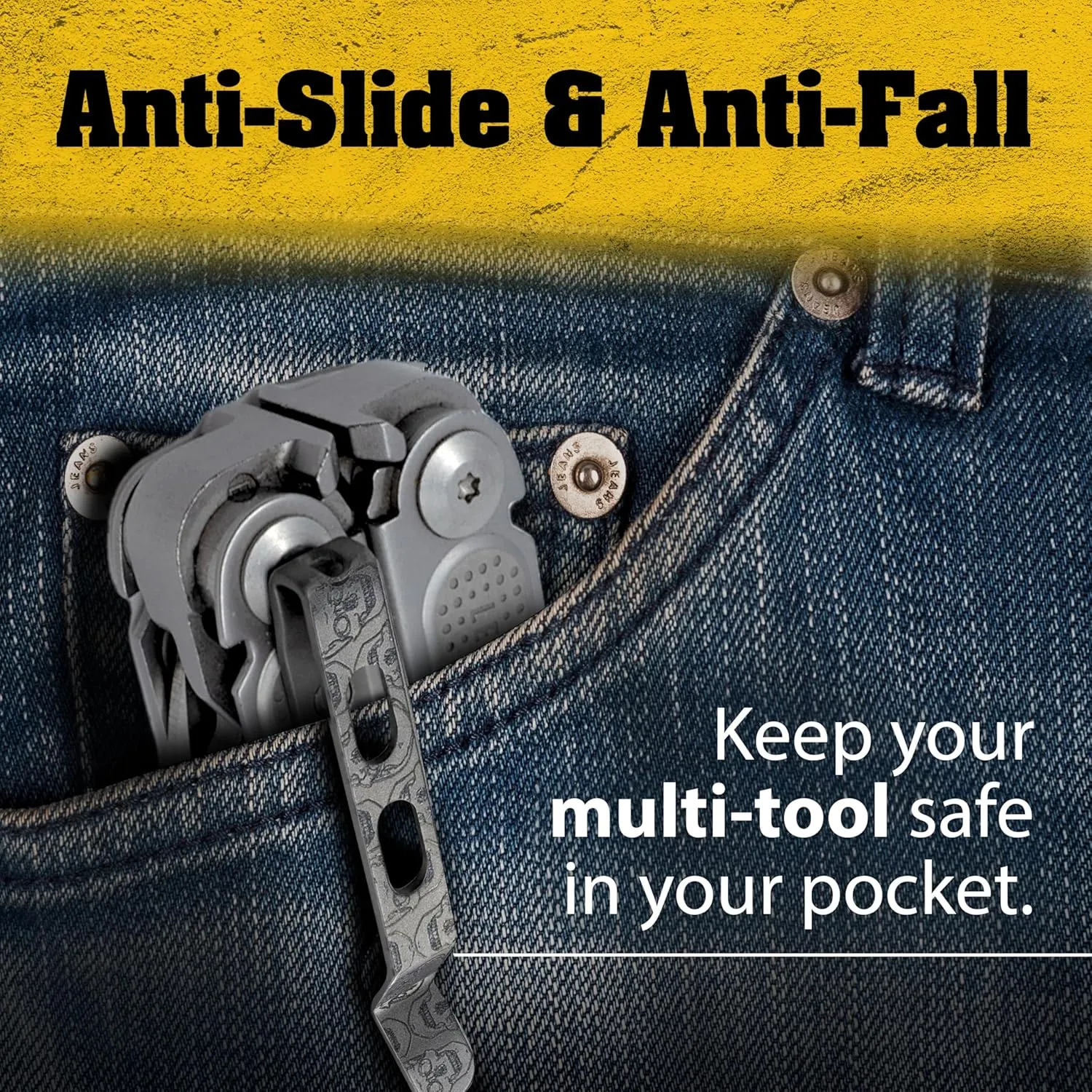 Donk! Titanium Pocket Clip. Made for Leatherman Free (P2, P4, T2 & T4) Curl & Bond. TC4 Titanium. Matte Finish. 2 Screws. 5 Custom Designs. Extra Carry Options - 'Numb Skulls