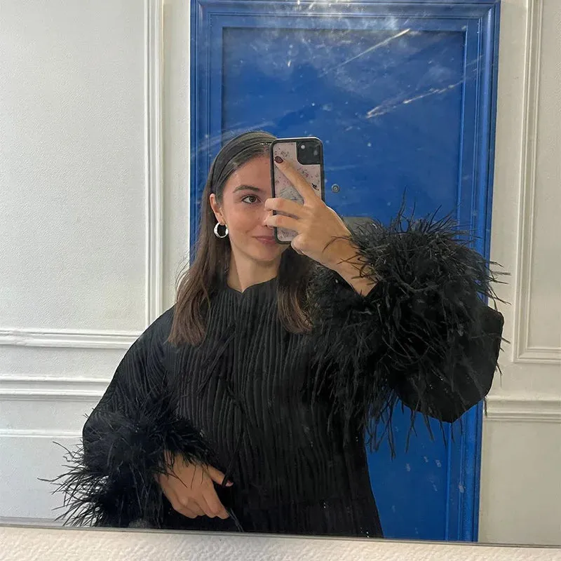 Feather Whisper Lace-Up Jacket