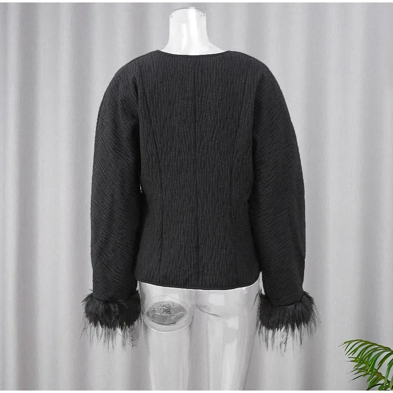 Feather Whisper Lace-Up Jacket