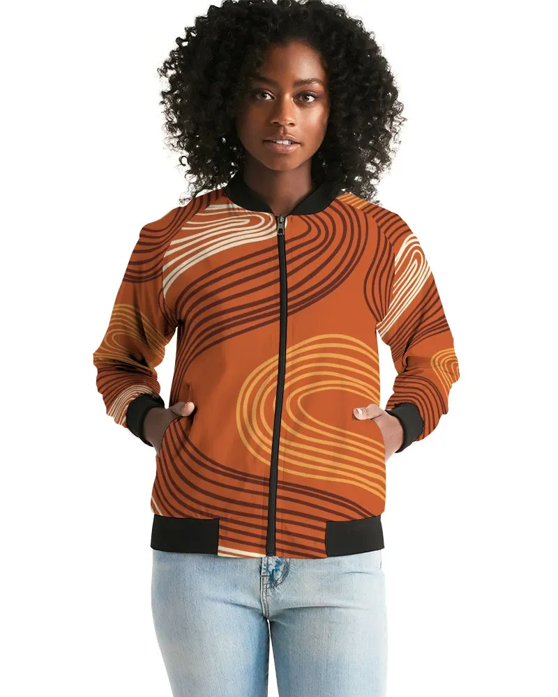 Finger Prints Women's Bomber Jacket