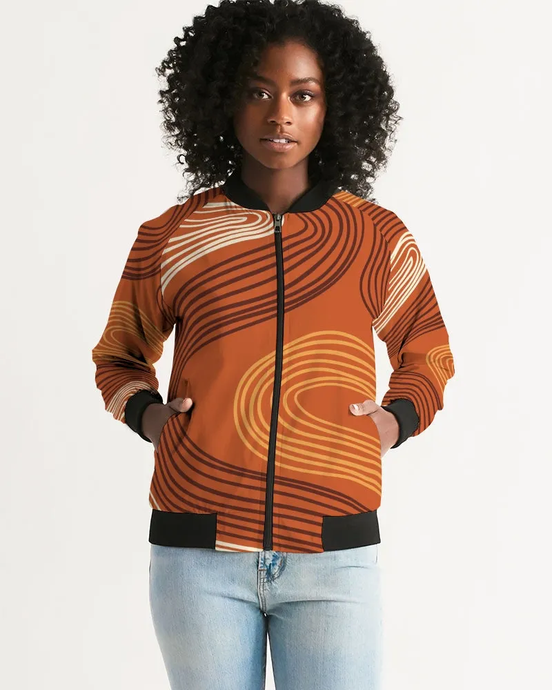 Finger Prints Women's Bomber Jacket