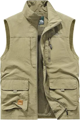 Gihuo Men's Lightweight Quick Dry Outdoor Multi Pockets Fishing Vest