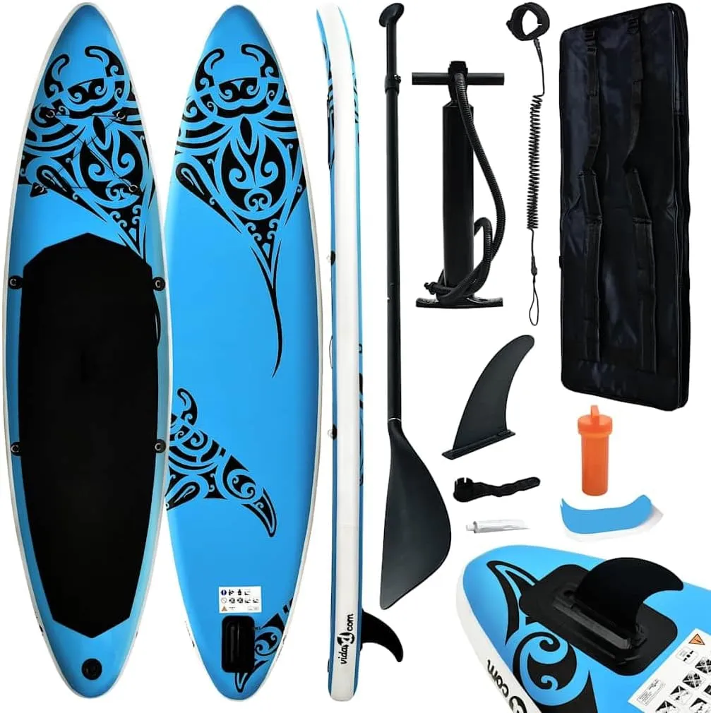 Inflatable Stand Up Paddleboard Set for Water Fun, Lightweight & Stable Design, for Adventure Seekers, Blue