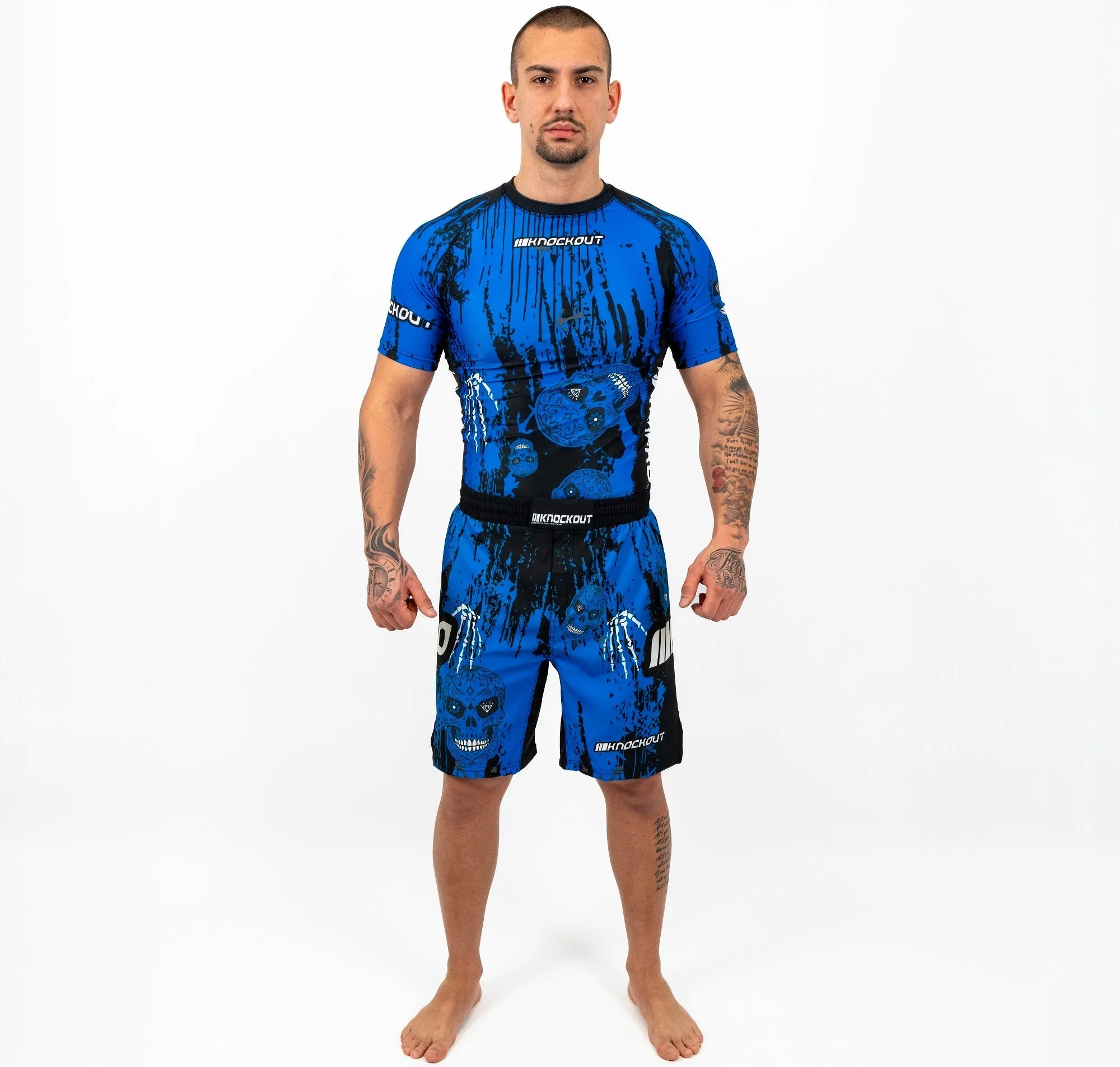 Knockout Skull Rashguard-Short Sleeve
