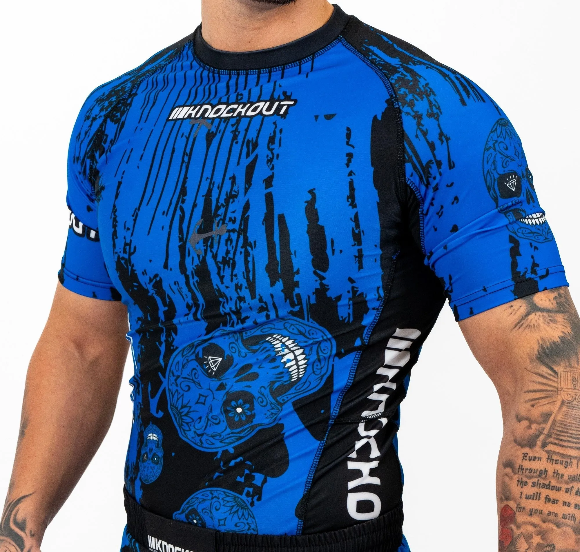 Knockout Skull Rashguard-Short Sleeve