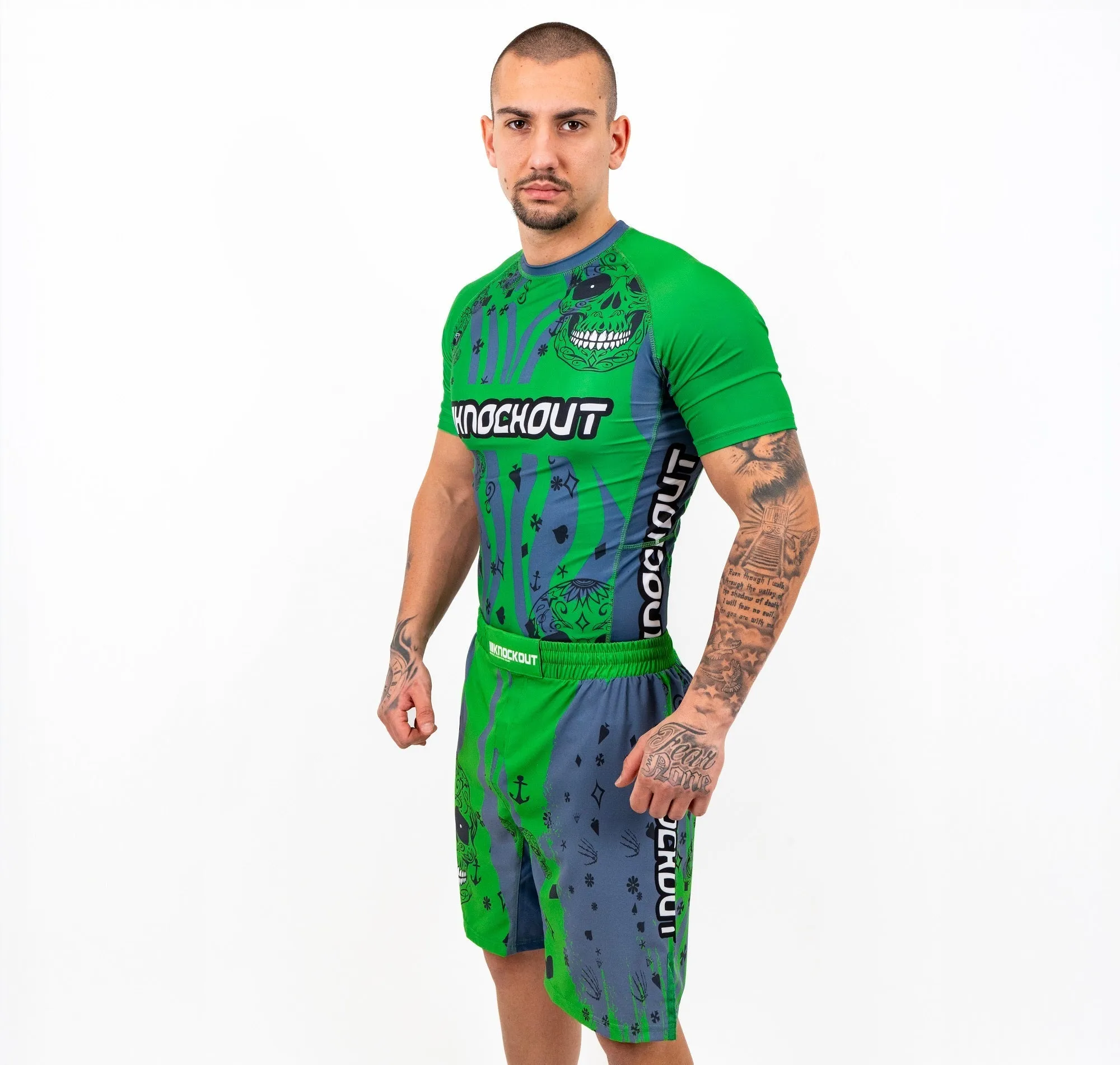 Knockout Skull Rashguard-Short Sleeve