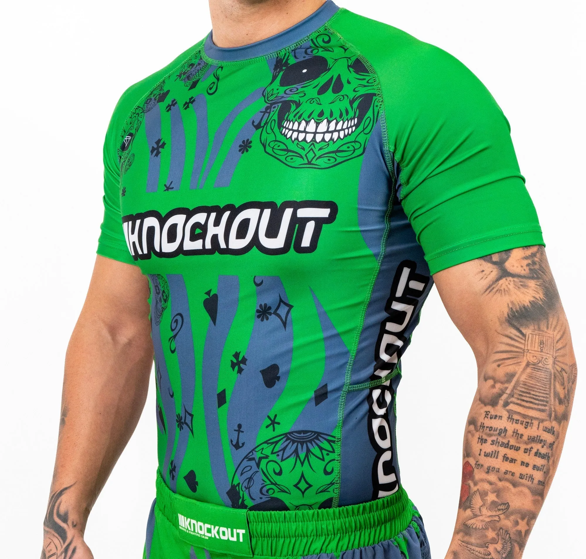 Knockout Skull Rashguard-Short Sleeve