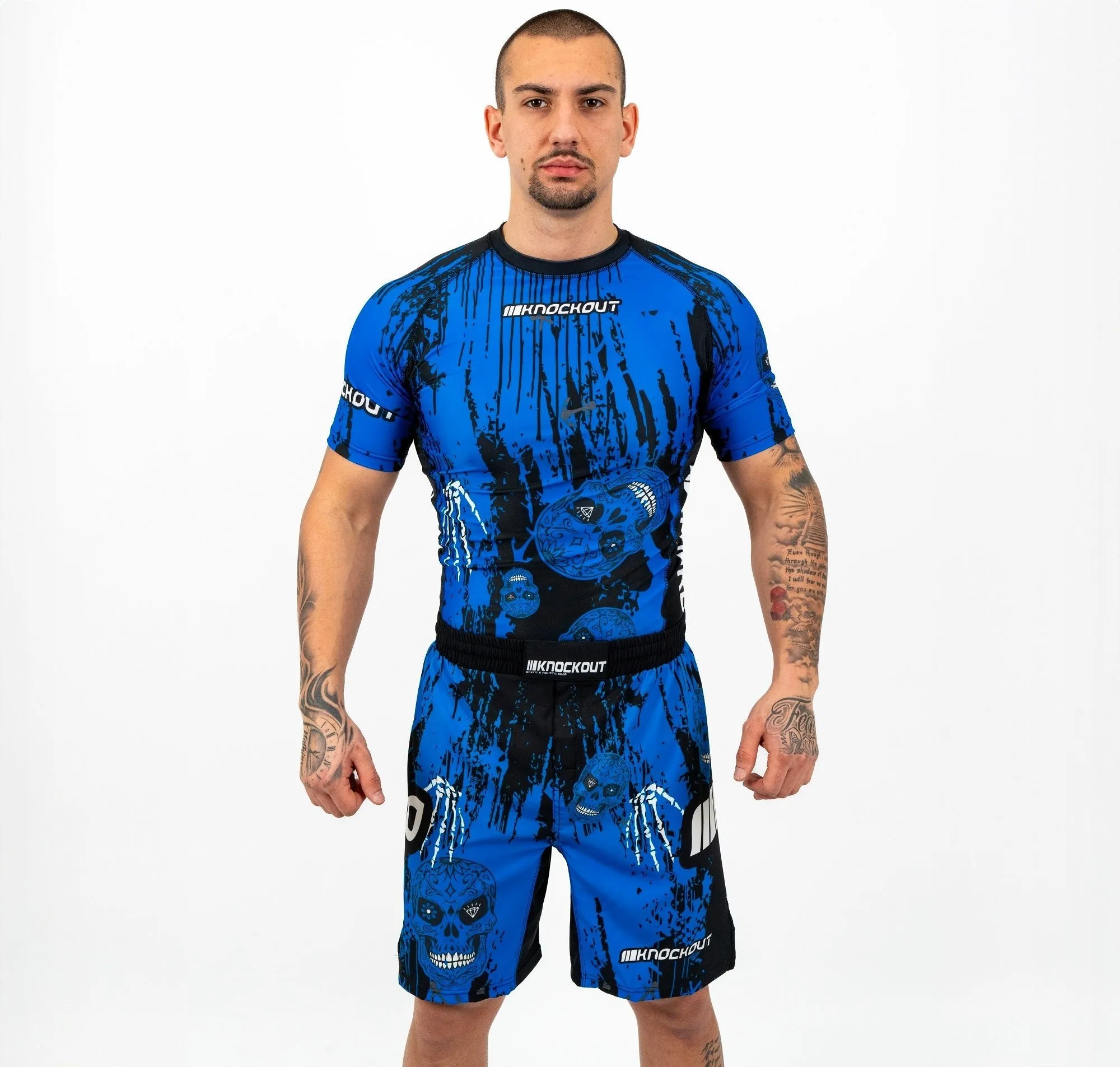 Knockout Skull Rashguard-Short Sleeve