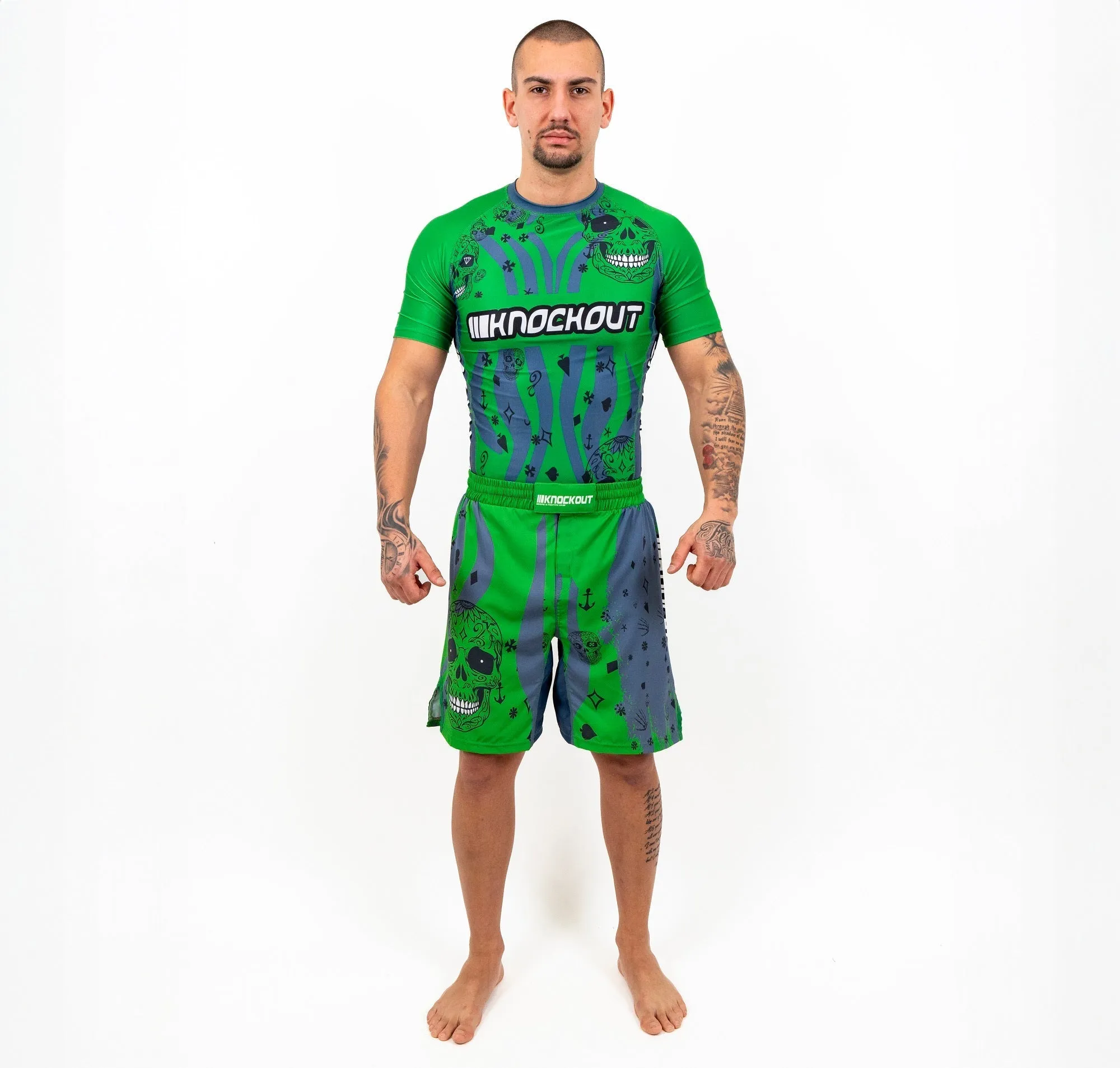 Knockout Skull Rashguard-Short Sleeve