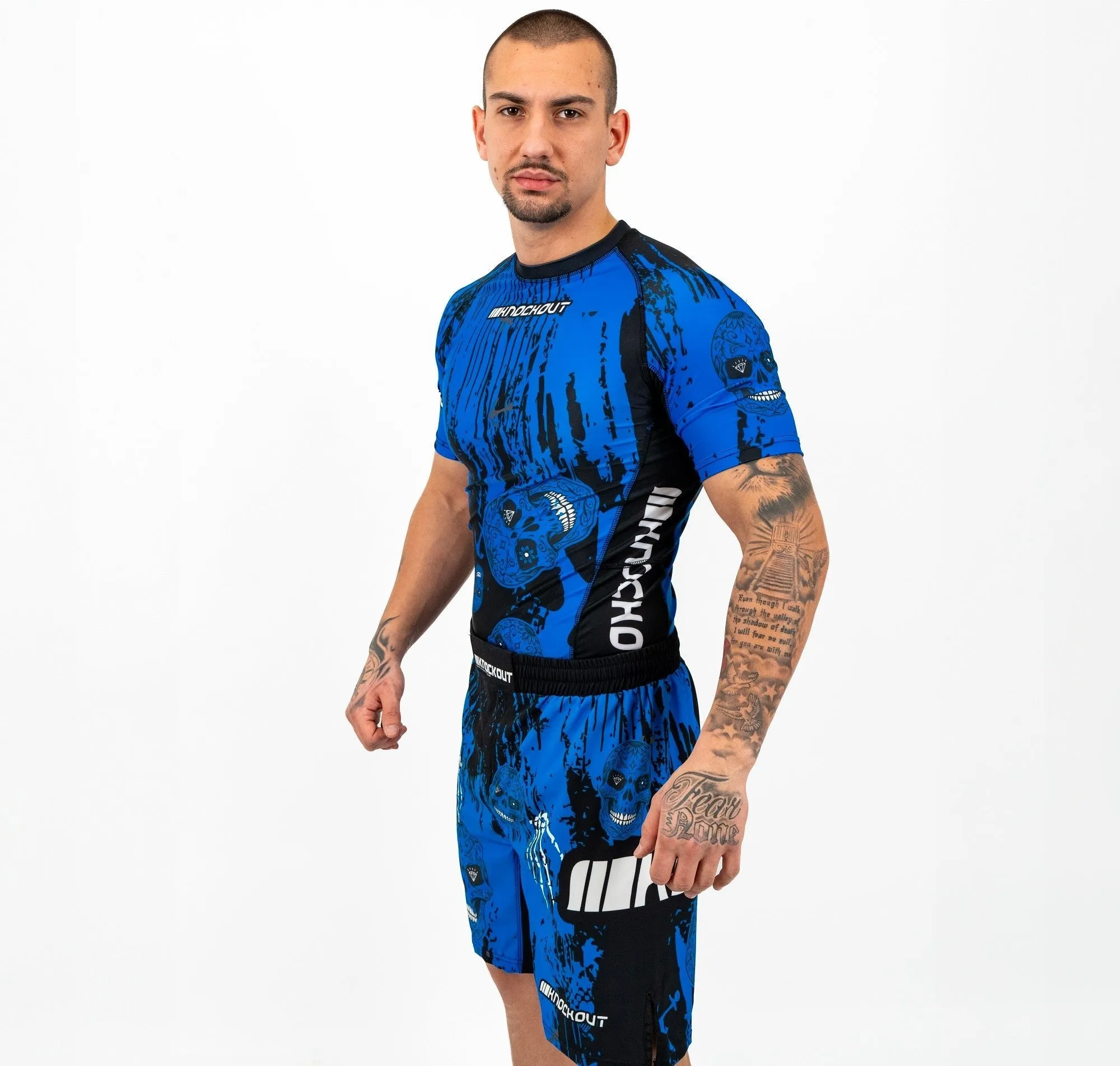 Knockout Skull Rashguard-Short Sleeve