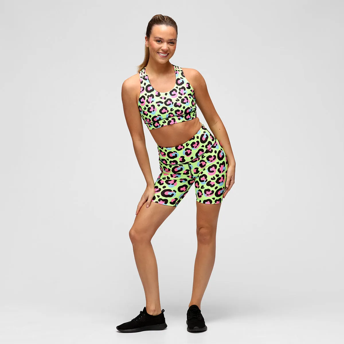 Lemon Leopard Running Shorts