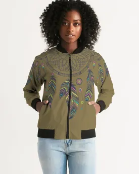 Love Olive Green Women's Bomber Jacket