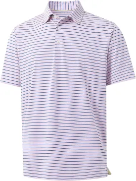 M MAELREG Boys' Polo Shirt Striped Short Sleeve Moisture Wicking Performance Stretch Active Casual Collared Kids Golf Shirt
