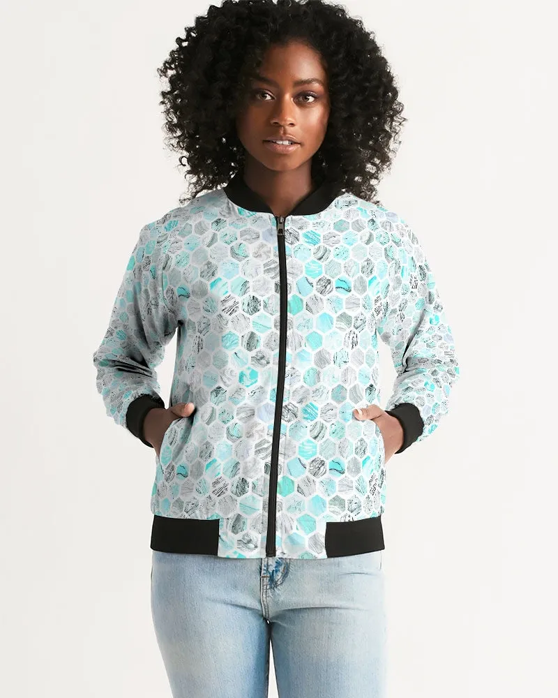 Marble Tiles Women's Bomber Jacket