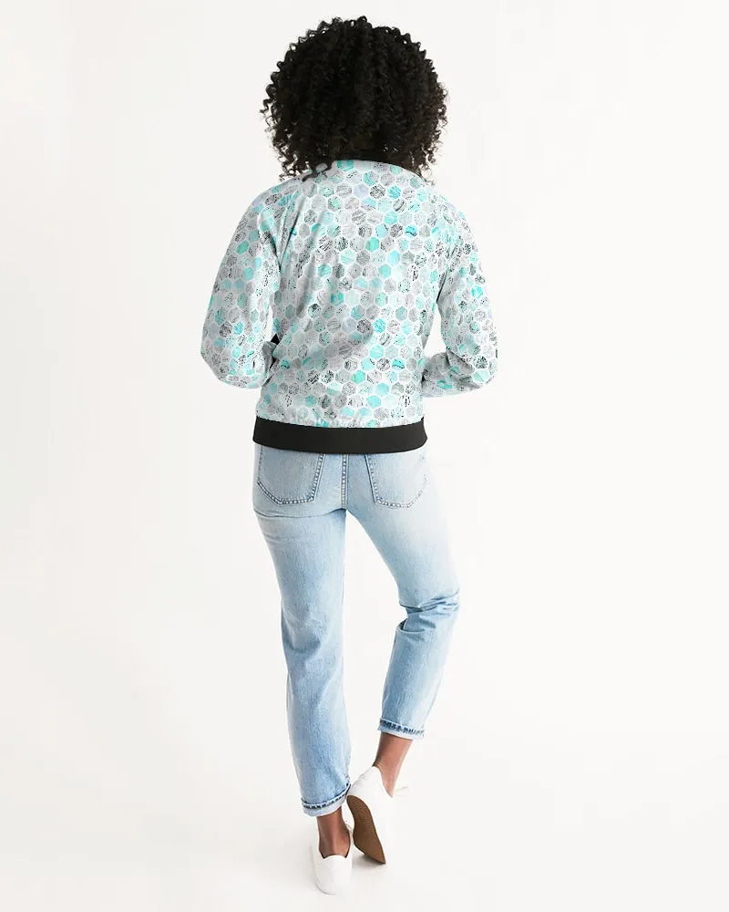 Marble Tiles Women's Bomber Jacket