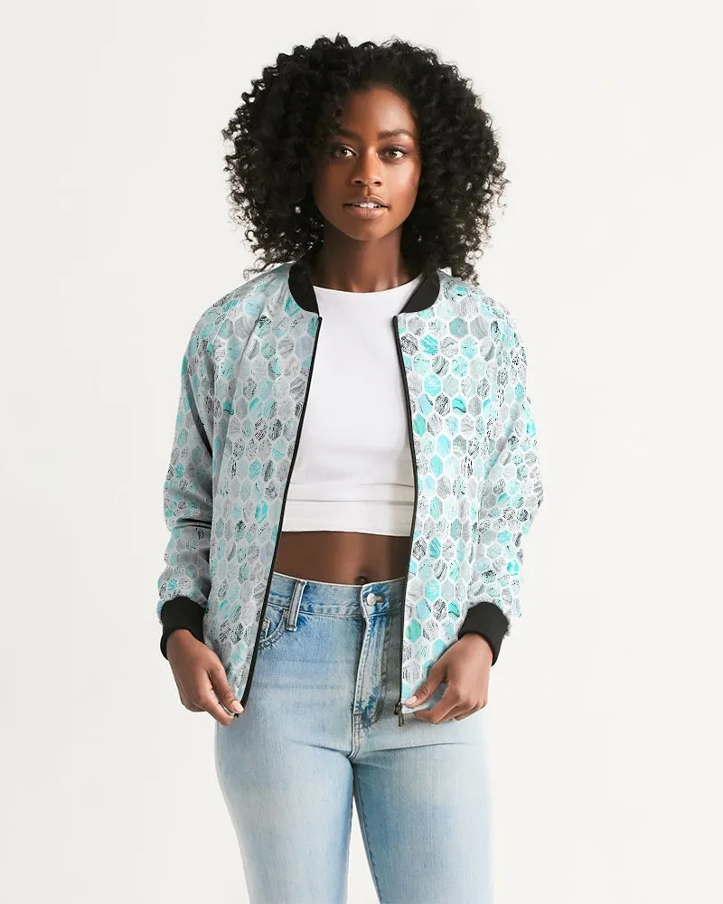 Marble Tiles Women's Bomber Jacket