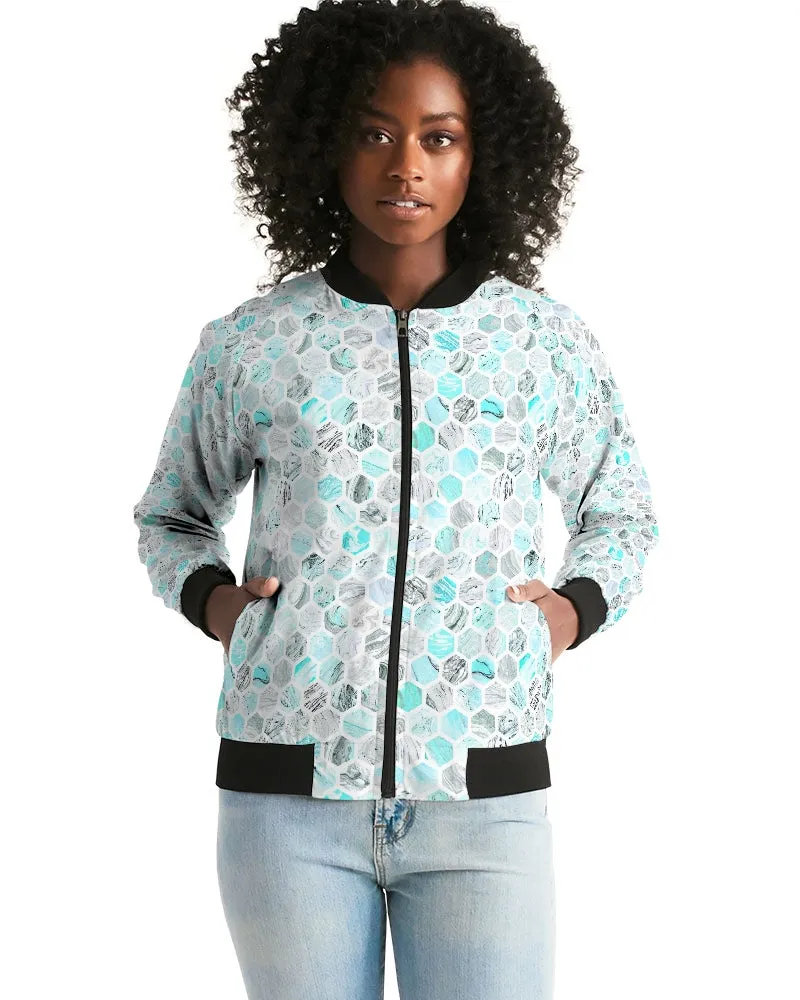 Marble Tiles Women's Bomber Jacket
