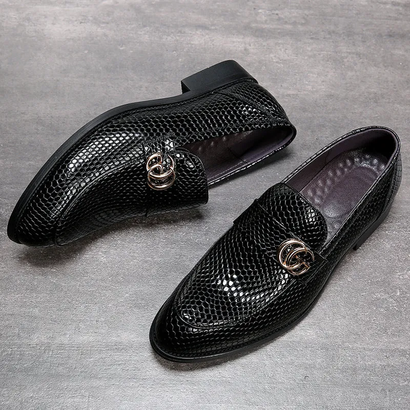 Men's patent leather style small pointed leather shoes trendy pedal casual shoes new generation | Brodtica.com