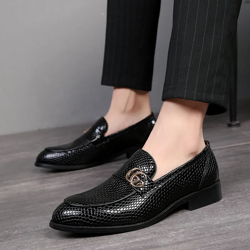 Men's patent leather style small pointed leather shoes trendy pedal casual shoes new generation | Brodtica.com