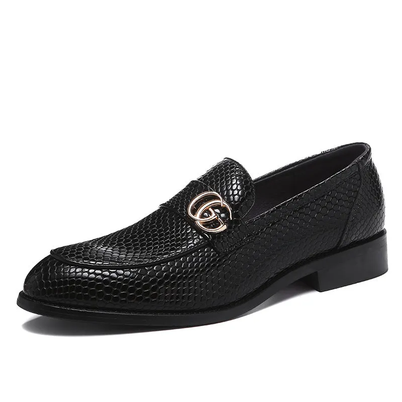 Men's patent leather style small pointed leather shoes trendy pedal casual shoes new generation | Brodtica.com