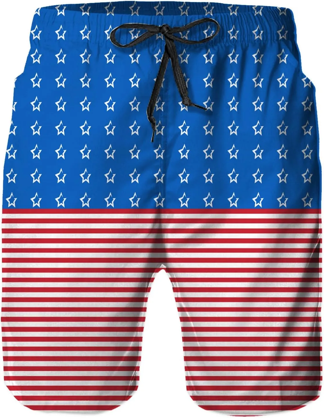 Mens Swim Trunks, Quick Dry Summer Board Beach Shorts with Mesh Lining and Pockets