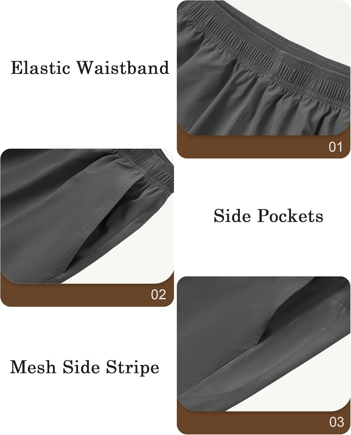 Milin Naco Mens Board Shorts Quick Dry Swim Trunks with Pockets Bathing Suits for Men Swim Shorts