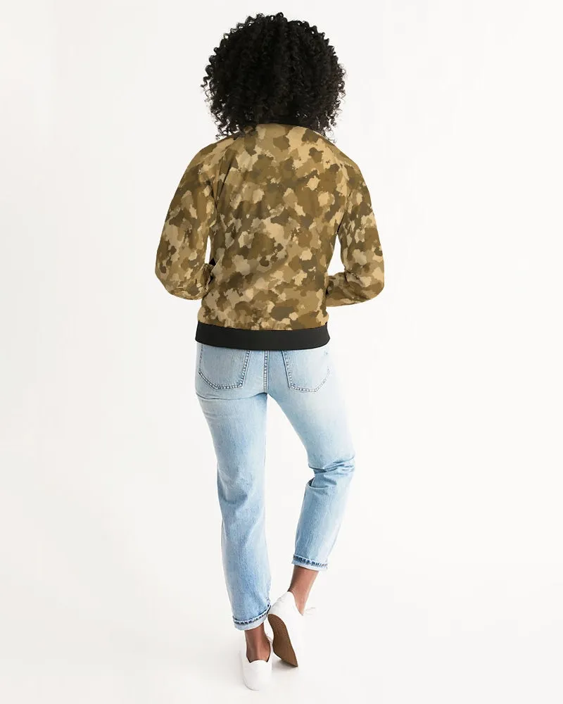 Military Pattern Women's Bomber Jacket