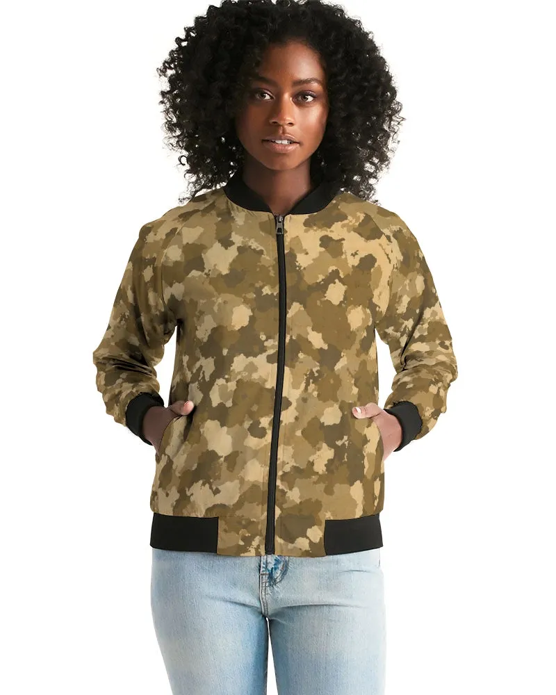 Military Pattern Women's Bomber Jacket