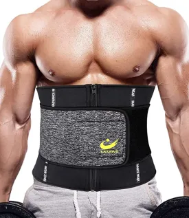 New LAZAWG Waist Trimmer Sweat Sauna Belt Waist Trainer for Weight Loss Adjustable Double Straps, Sz 3X Womens or 2X Mens!