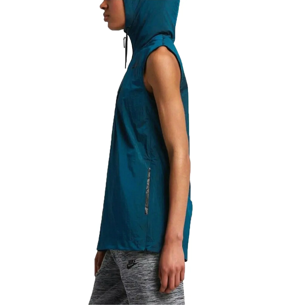 Nike Sportswear Tech Hypermesh Sleeveless Hooded Women's Vest Navy