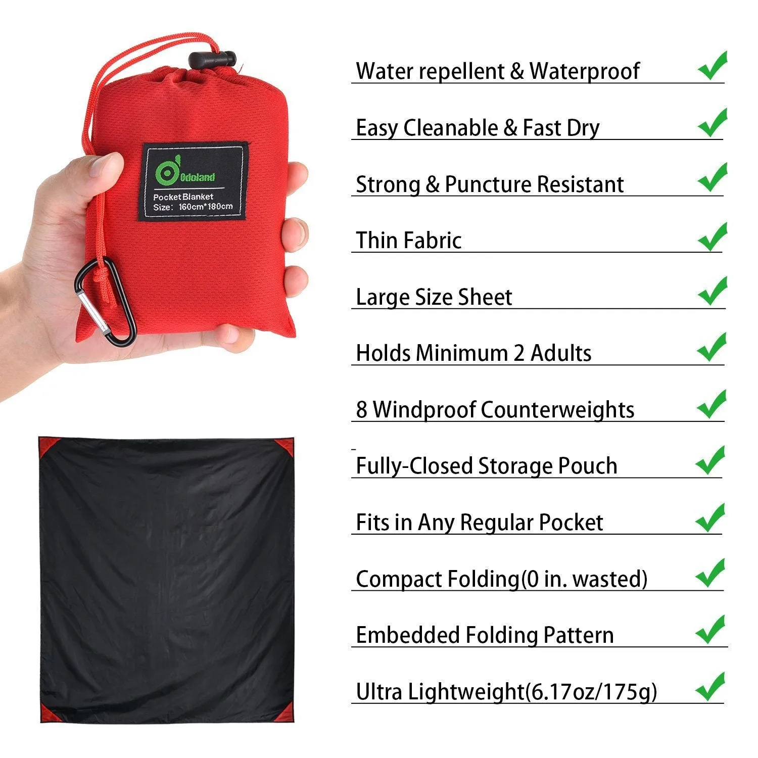 Packable Lightweight Pocket Size Blanket