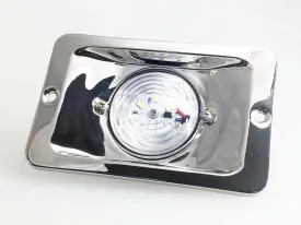 Pactrade Marine Boat 5 Inches LED Transom Interior Stern Light Anchor Light Rectangular SS 304 Splashproof Flush Mount for Fishing Boat Pontoon Kayak