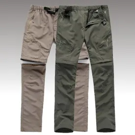 Pants: Summer Detachable Zip. Quick Dry Cargo Pants. Waterproof.