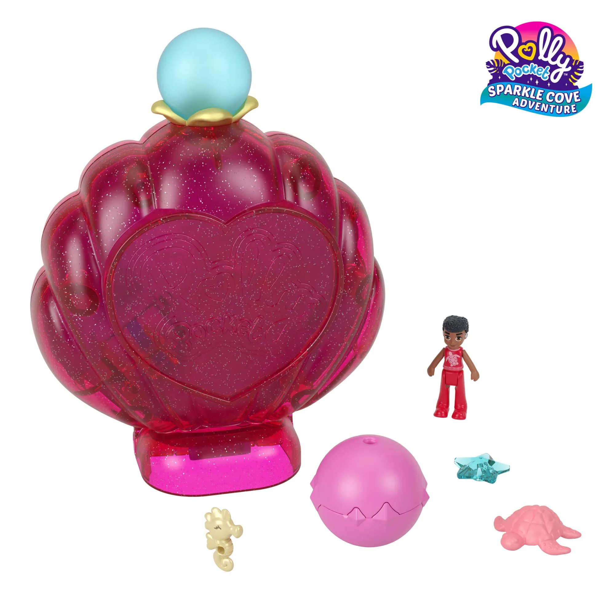 Polly Pocket Sparkle Cove Adventure Beach Compact Playset With Micro Doll, Accessories & Surprise